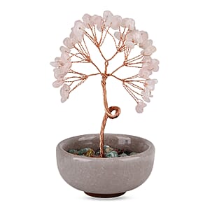 Livmore Rose Quartz Tree with Ceramic Base