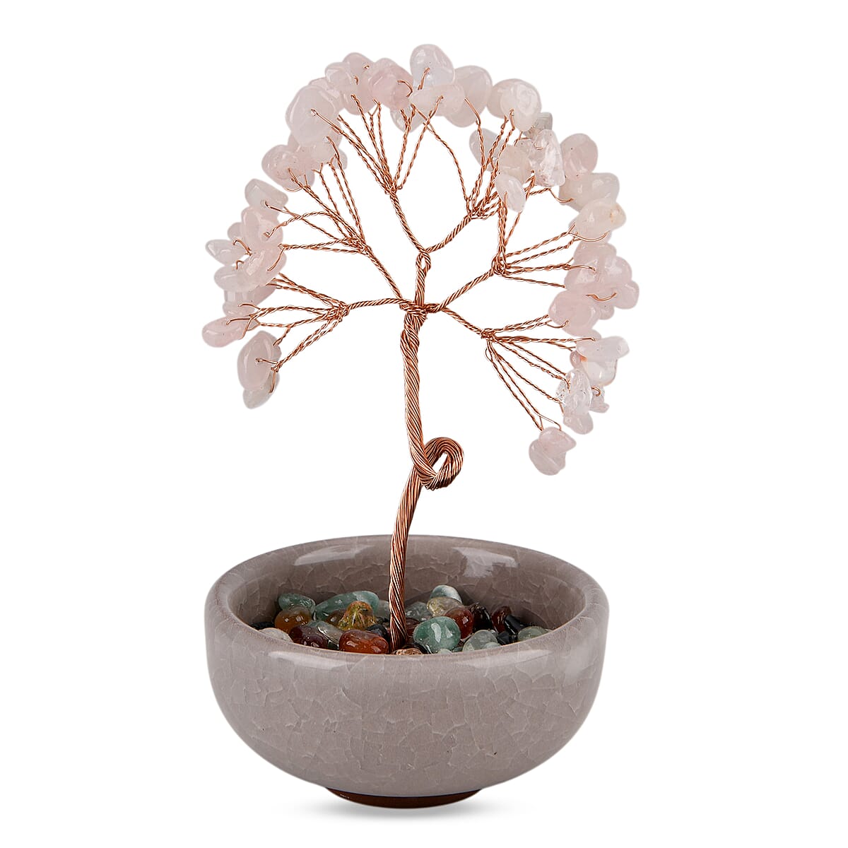 Livmore Rose Quartz Tree with Ceramic Base image number 2