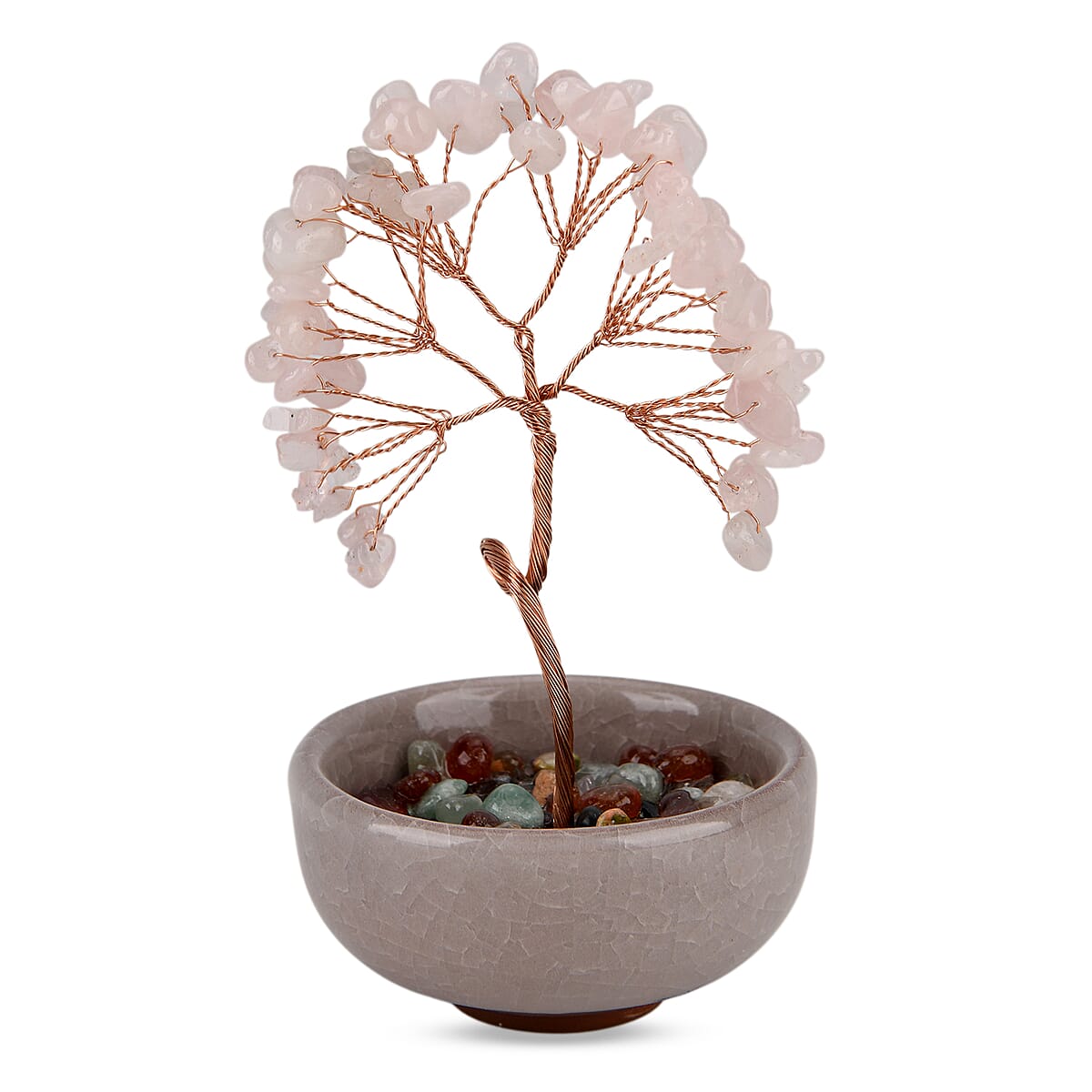 Livmore Rose Quartz Tree with Ceramic Base image number 3