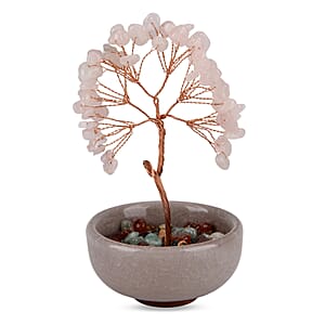 Livmore Rose Quartz Tree with Ceramic Base