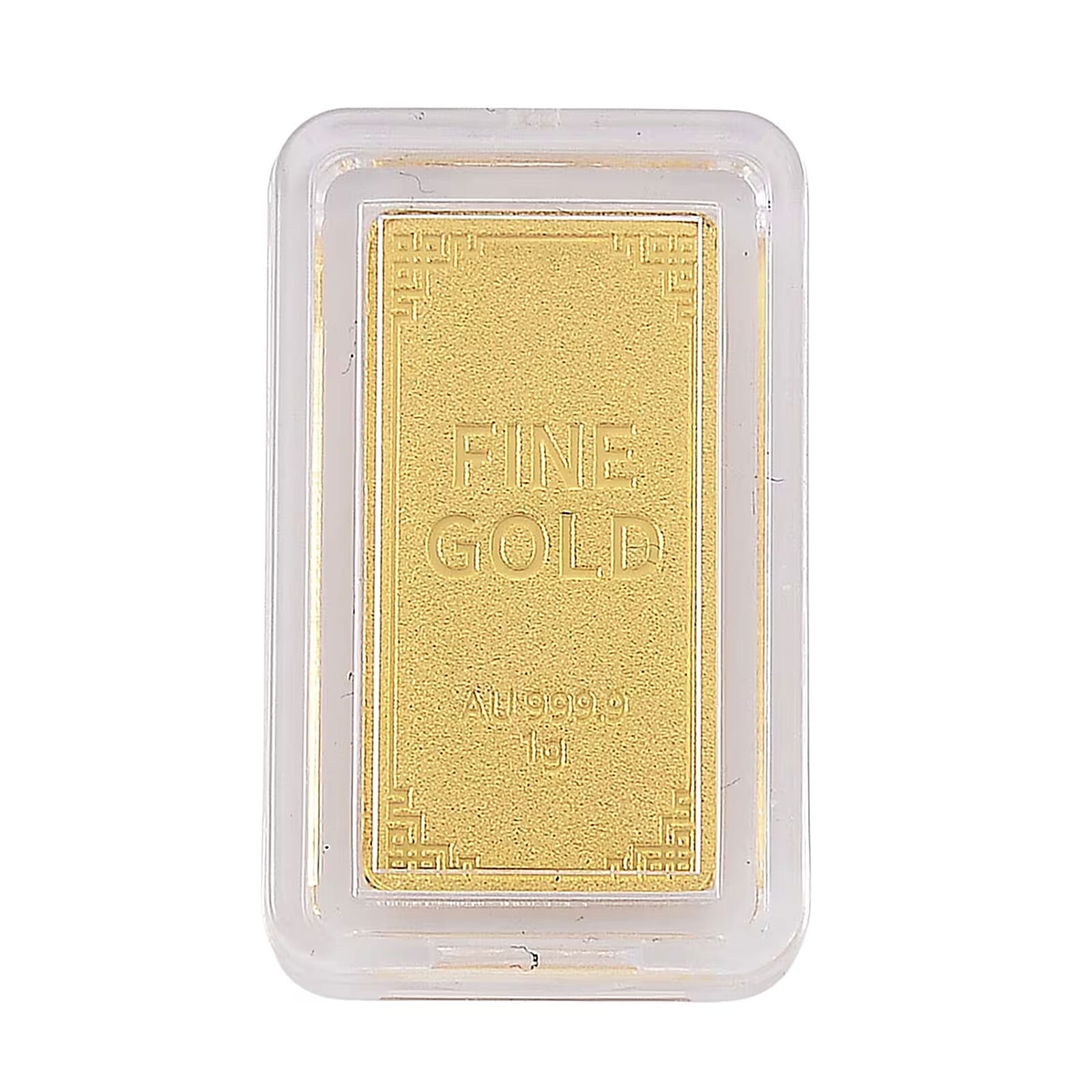 24K Yellow Gold 3D Statue of Liberty Emboss Bar (10x20x0.23mm) 1gram