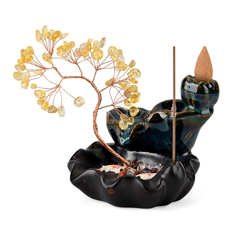 Livmore Citrine Tree with Ceramic Base