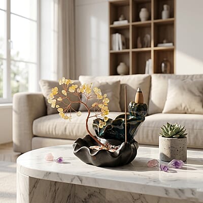 Livmore Citrine Tree with Ceramic Base