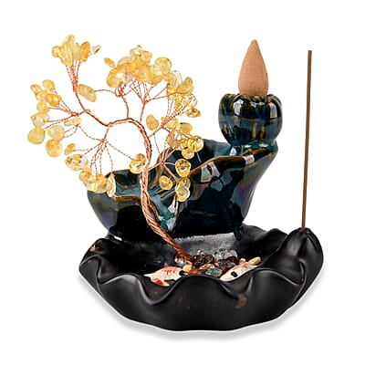 Livmore Citrine Tree with Ceramic Base