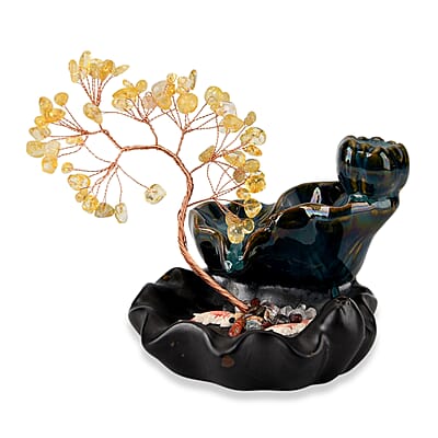 Livmore Citrine Tree with Ceramic Base