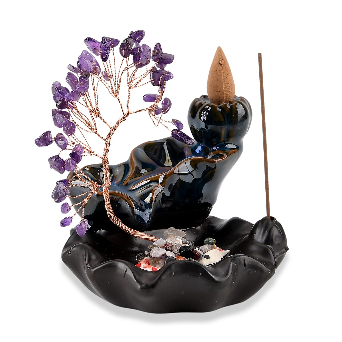 Livmore Amethyst Tree with Ceramic Base image number 4
