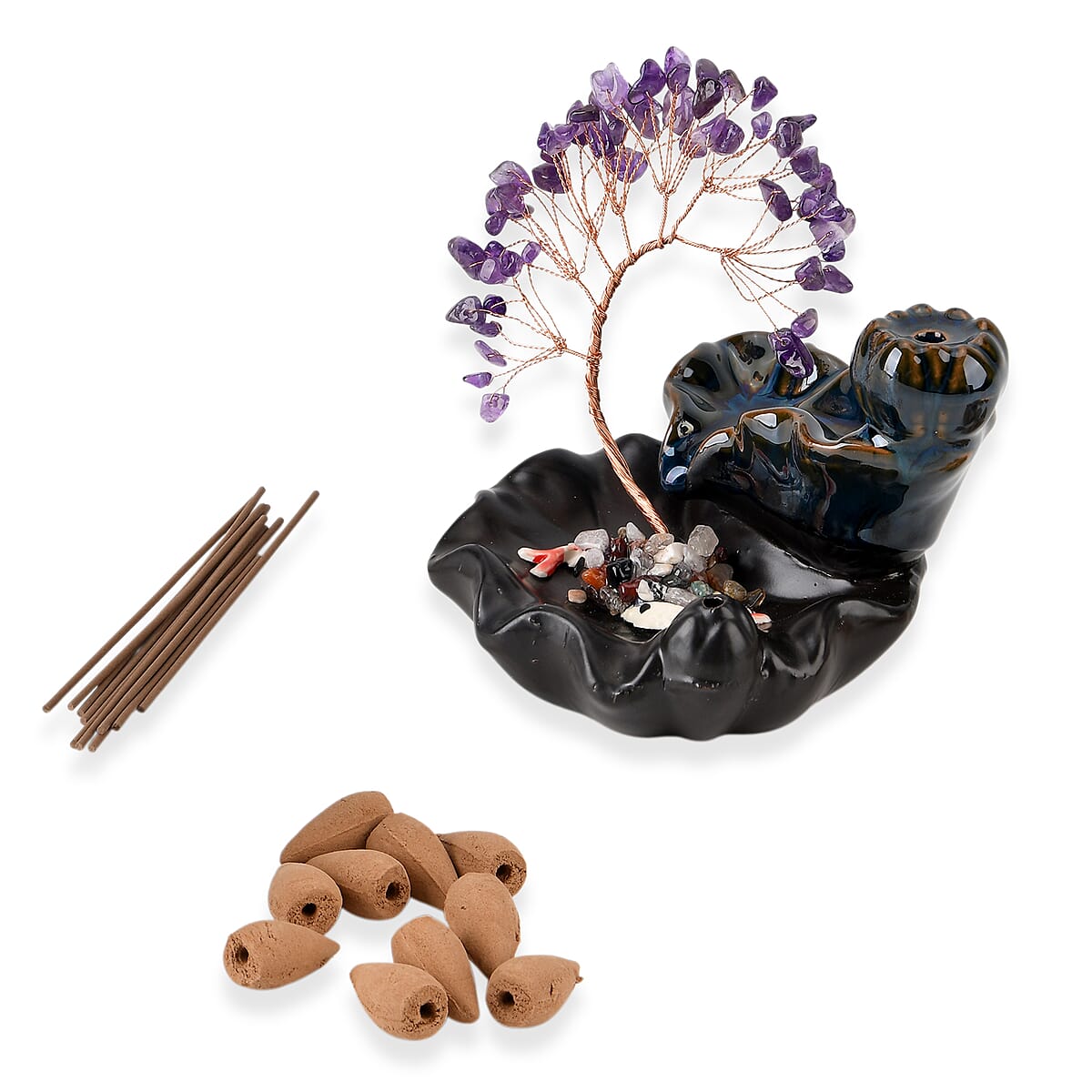 Livmore Amethyst Tree with Ceramic Base image number 6