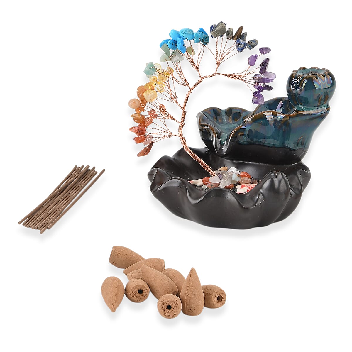 Livmore Multi-Gemstone Tree with Ceramic Base image number 6
