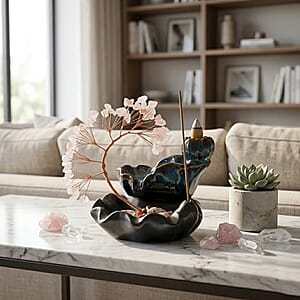 Livmore Rose Quartz Tree with Ceramic Base