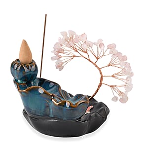 Livmore Rose Quartz Tree with Ceramic Base