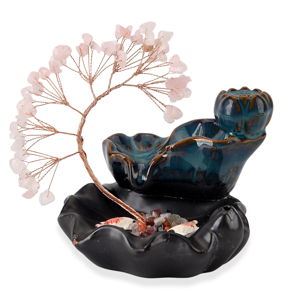 Livmore Rose Quartz Tree with Ceramic Base image number 5