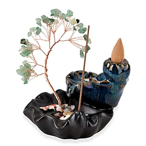 Livmore Green Aventurine Tree with Ceramic Base