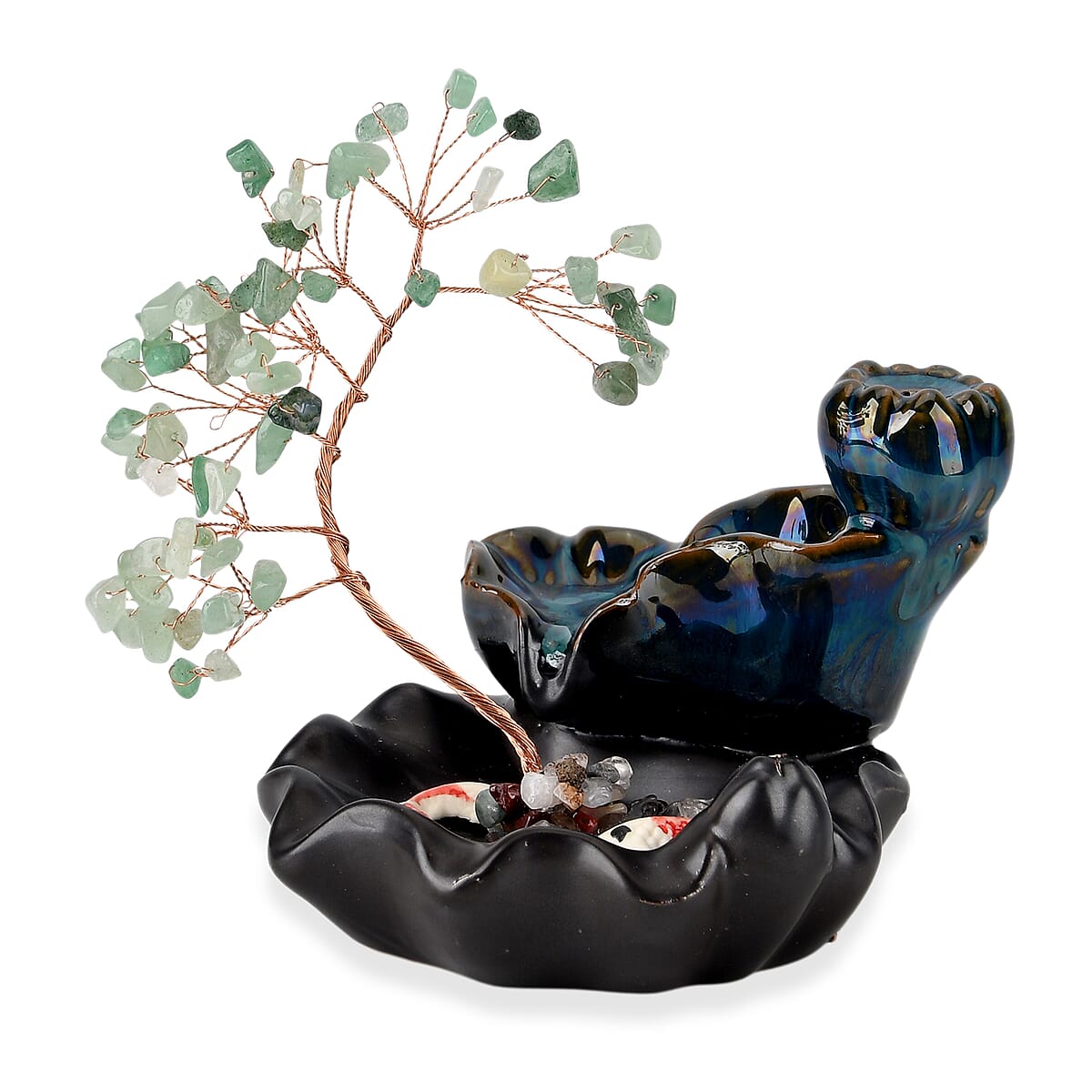 Livmore Green Aventurine Tree with Ceramic Base image number 5