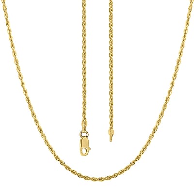 10K Yellow Gold 5mm Rope Chain Necklace 26 Inches 9.70 Grams