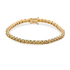 Luxuriant Lab Grown Yellow Diamond (IR) (VS) 8.00 ctw Bracelet in 14K Yellow Gold (7.25 In) 12.15 Grams