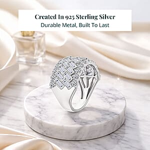 Luxuriant Lab Grown Diamond (G-H, SI) Ring in Sterling Silver 3.70 ctw (Size 6.0)