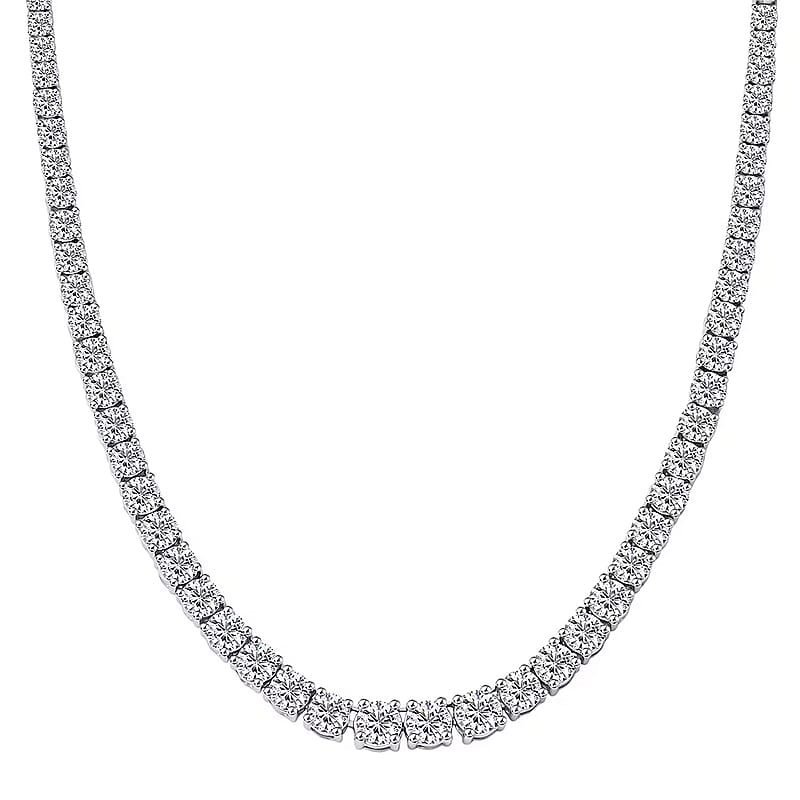 Luxuriant Lab Grown Diamond G-H SI 7.60 ctw Eternal Spark Necklace in Sterling Silver 18 Inches