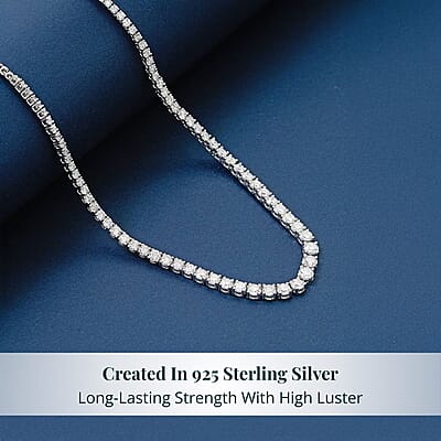 Luxuriant Lab Grown Diamond G-H SI 7.60 ctw Eternal Spark Necklace in Sterling Silver 18 Inches