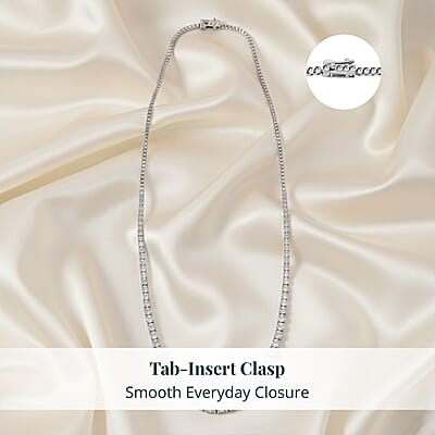 Luxuriant Lab Grown Diamond G-H SI 7.60 ctw Eternal Spark Necklace in Sterling Silver 18 Inches