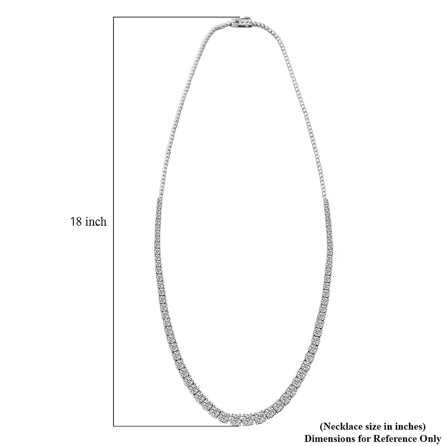 Luxuriant Lab Grown Diamond G-H SI 7.60 ctw Eternal Spark Necklace in Sterling Silver 18 Inches