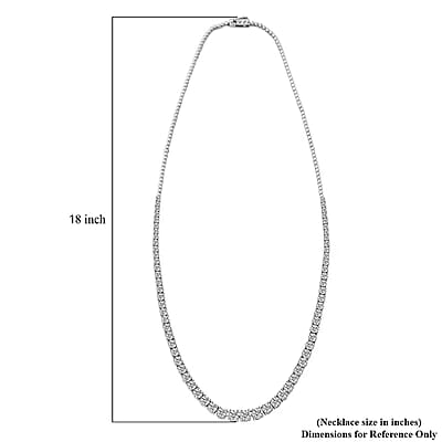 Luxuriant Lab Grown Diamond G-H SI 7.60 ctw Eternal Spark Necklace in Sterling Silver 18 Inches