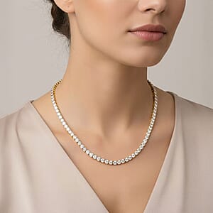 Luxuriant Lab Grown Diamond G-H SI 7.60 ctw Eternal Spark Necklace in 14K Yellow Gold Over Sterling Silver 18 Inches