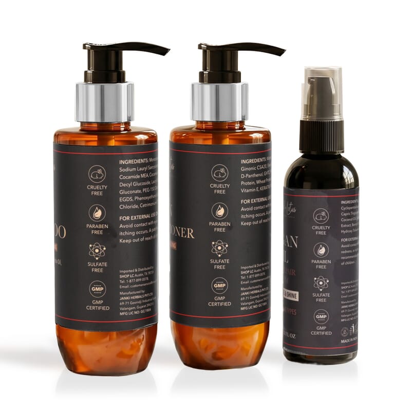 Marigold & Lotus Argan Oil, Shampoo and Conditioner Hair Care Serum 6.76oz
