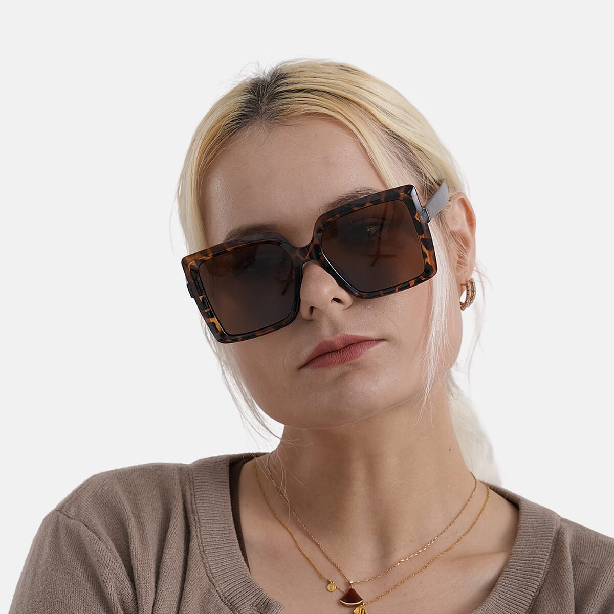 Leopard Brown UV400 Polarized Sunglasses image number 3