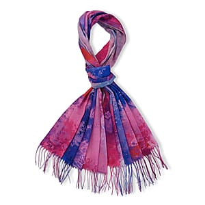 La Marey Purple Digital Printed Scarf
