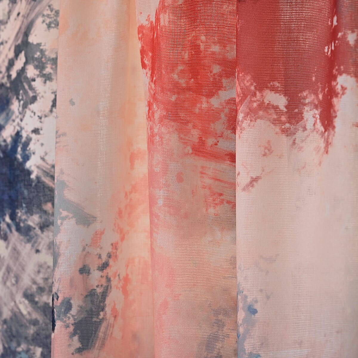 La Marey Blue and Gray Digital Printed Scarf image number 3