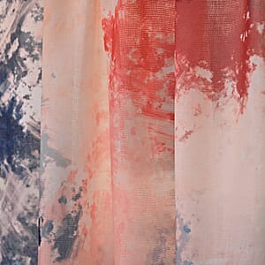 La Marey Blue and Gray Digital Printed Scarf