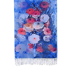 La Marey Blue Digital Printed Scarf