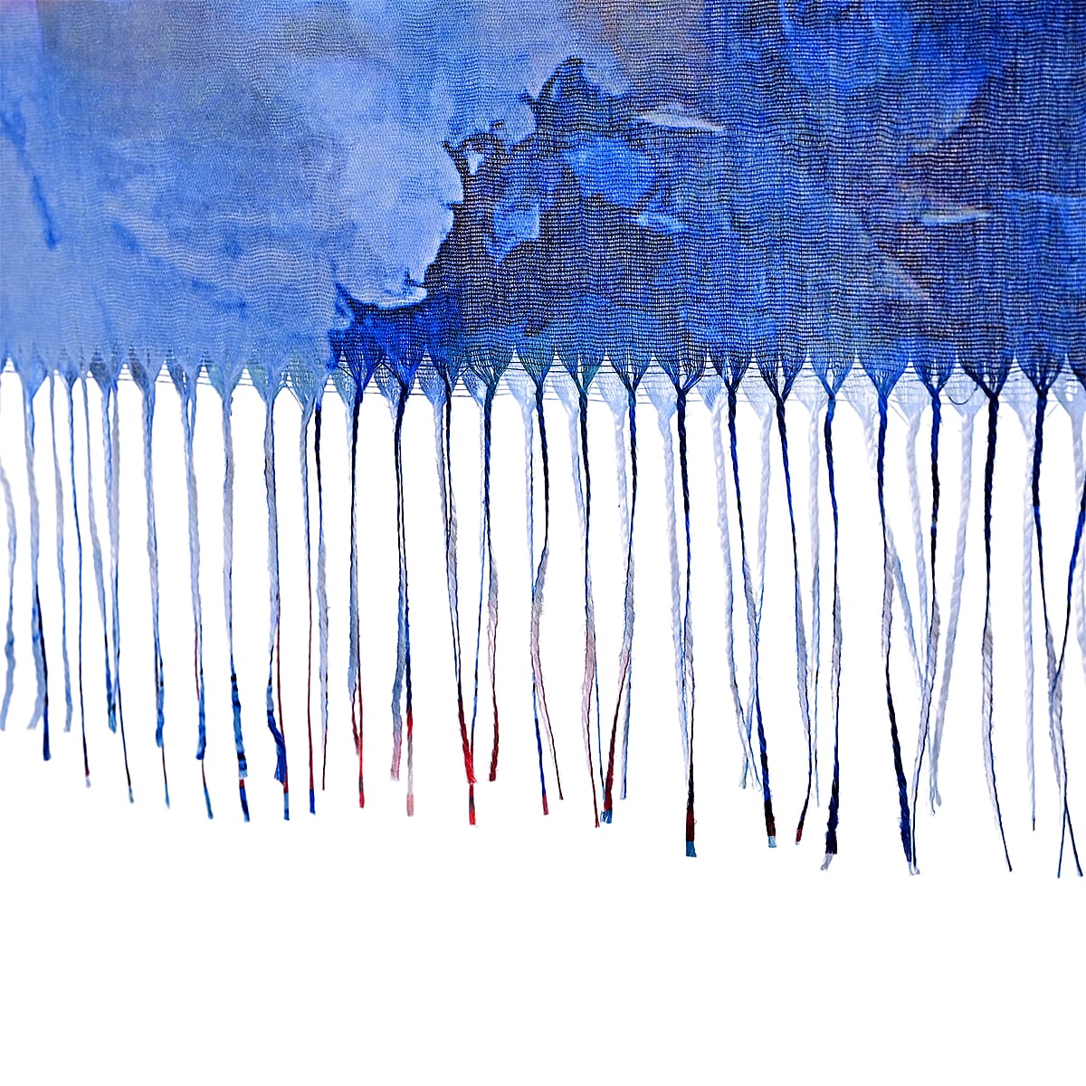 La Marey Blue Digital Printed Scarf image number 4