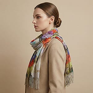 La Marey Green Digital Printed Scarf