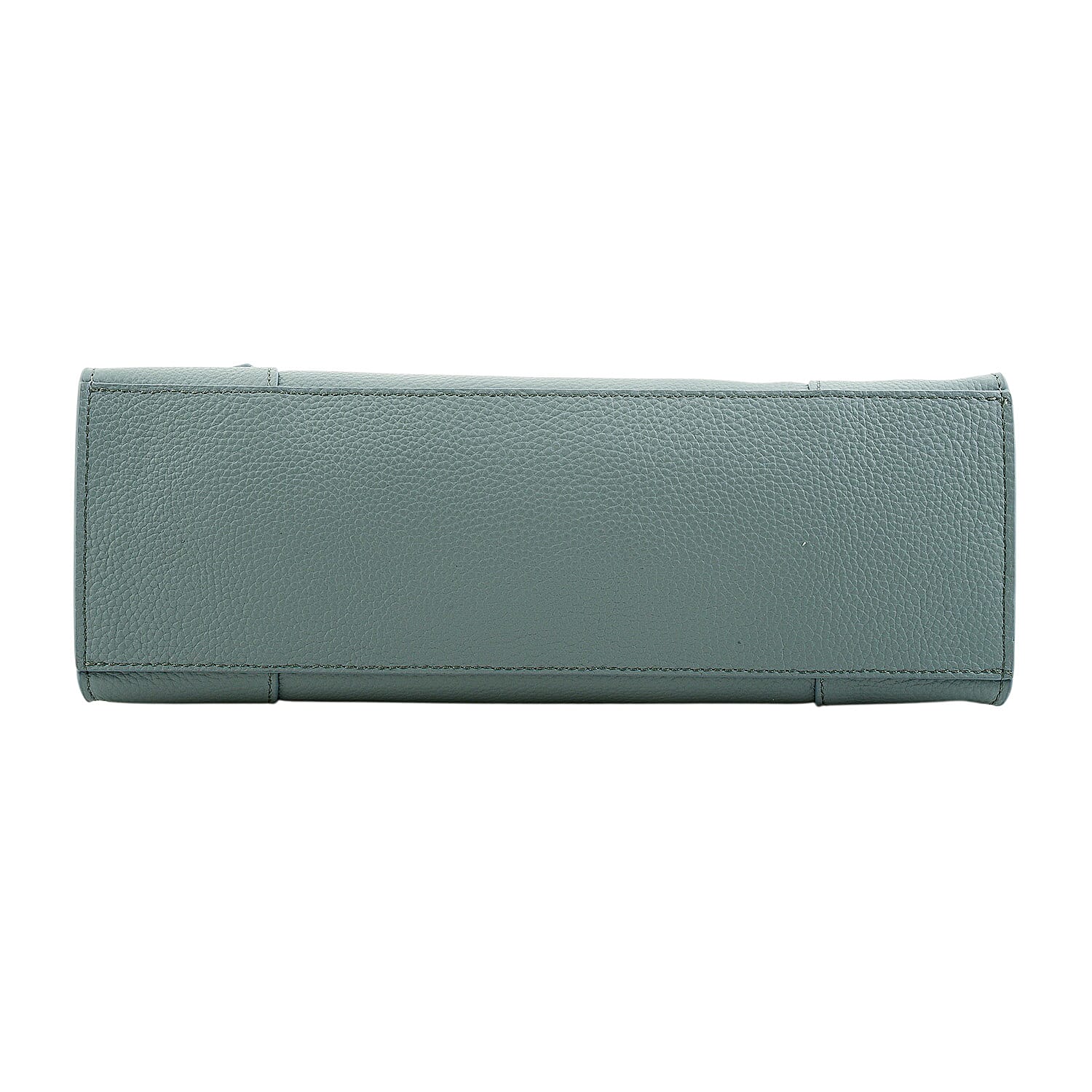 La Marey Blue Genuine Leather Crossbody Bag with Handle Drop and Shoulder Strap