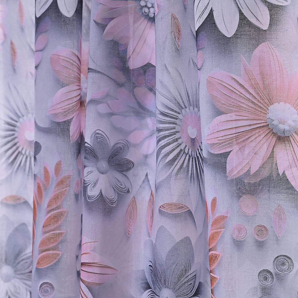 La Marey Grey and Pink Digital Printed Scarf image number 5
