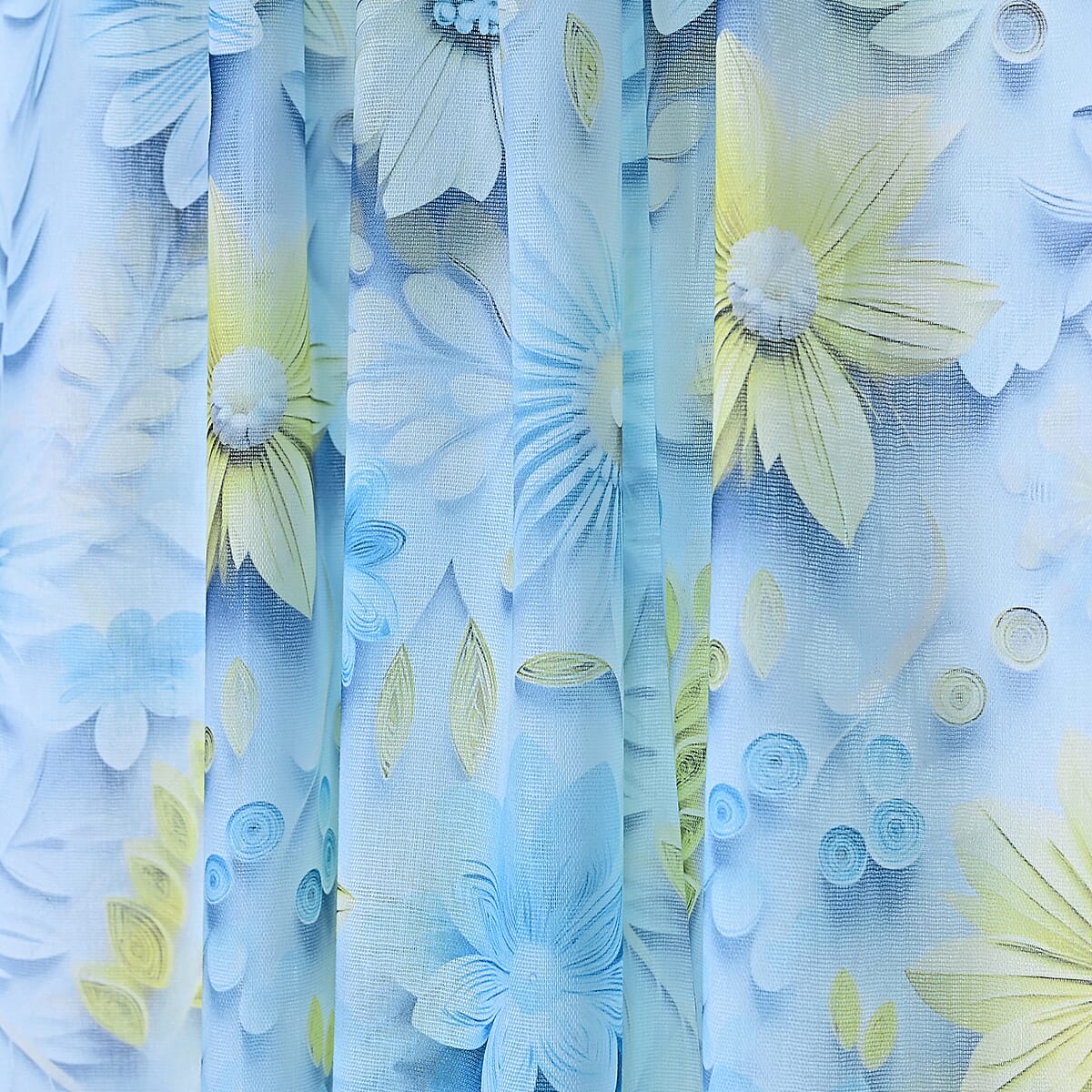 La Marey Blue Digital Printed Scarf image number 5