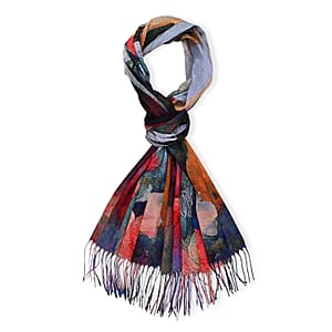 La Marey Black Digital Printed Scarf