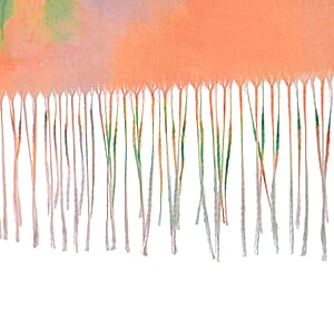 La Marey Orange Digital Printed Scarf