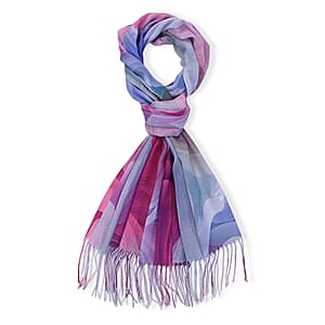 La Marey Purple Digital Printed Scarf