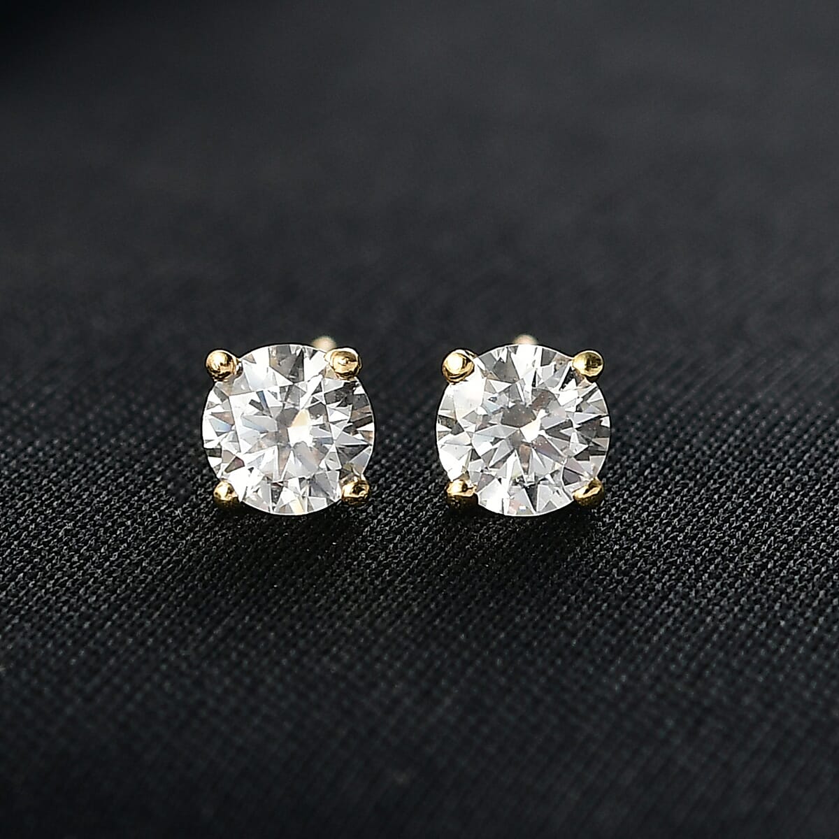 D'Joy Moissanite 1.00 ctw Stud Earrings in 14K Rose Gold Over Sterling Silver image number 1
