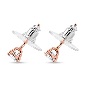 D'Joy Moissanite Stud Earrings in 14K RG Over Sterling Silver 1.00 ctw