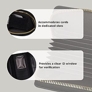 La Marey Black Crocodile Faux Leather 3pcs Giftbox, Ladies Wallet and 2pcs Card Wallets