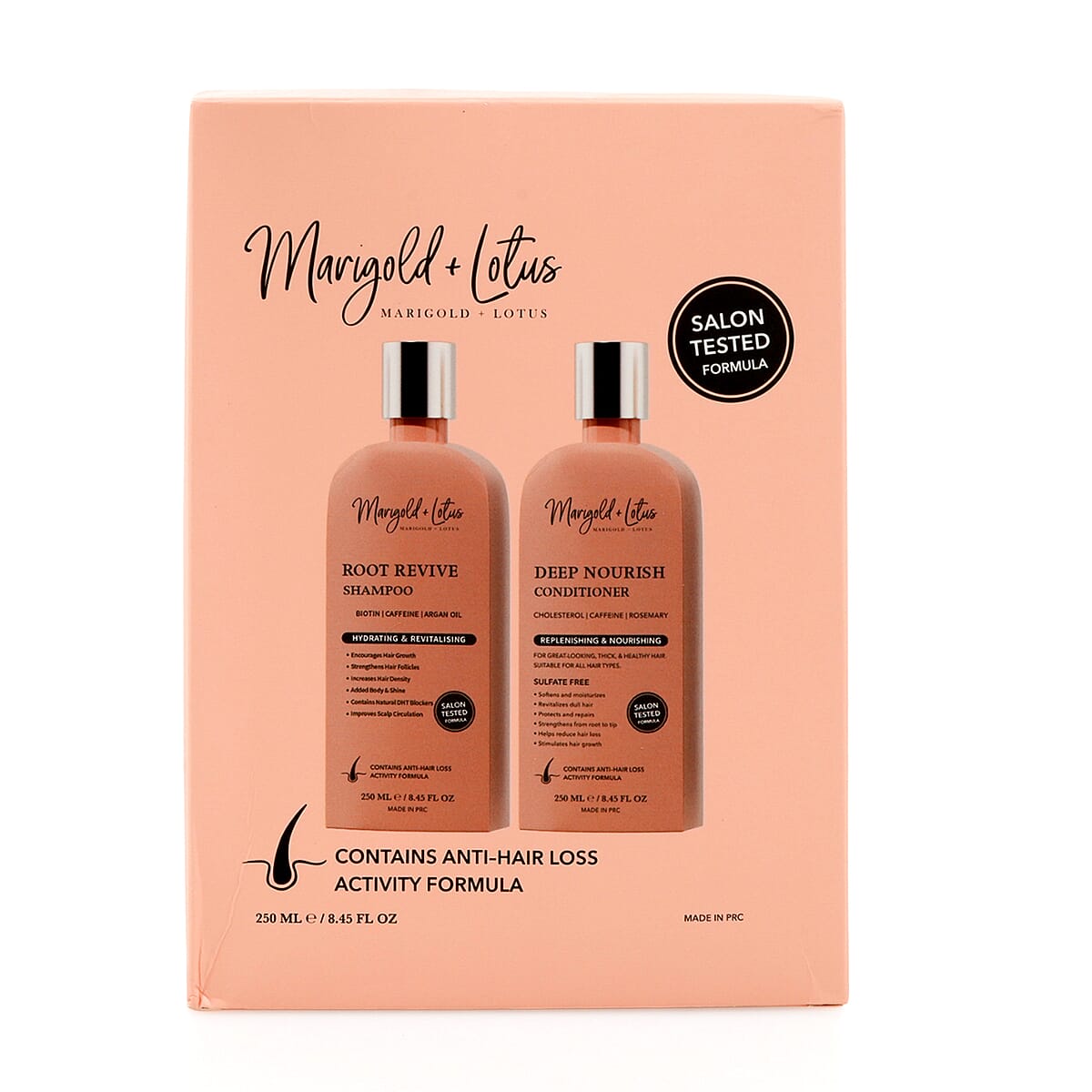 MARIGOLD + LOTUS Hair Growth Shampoo & Conditioner Set image number 7