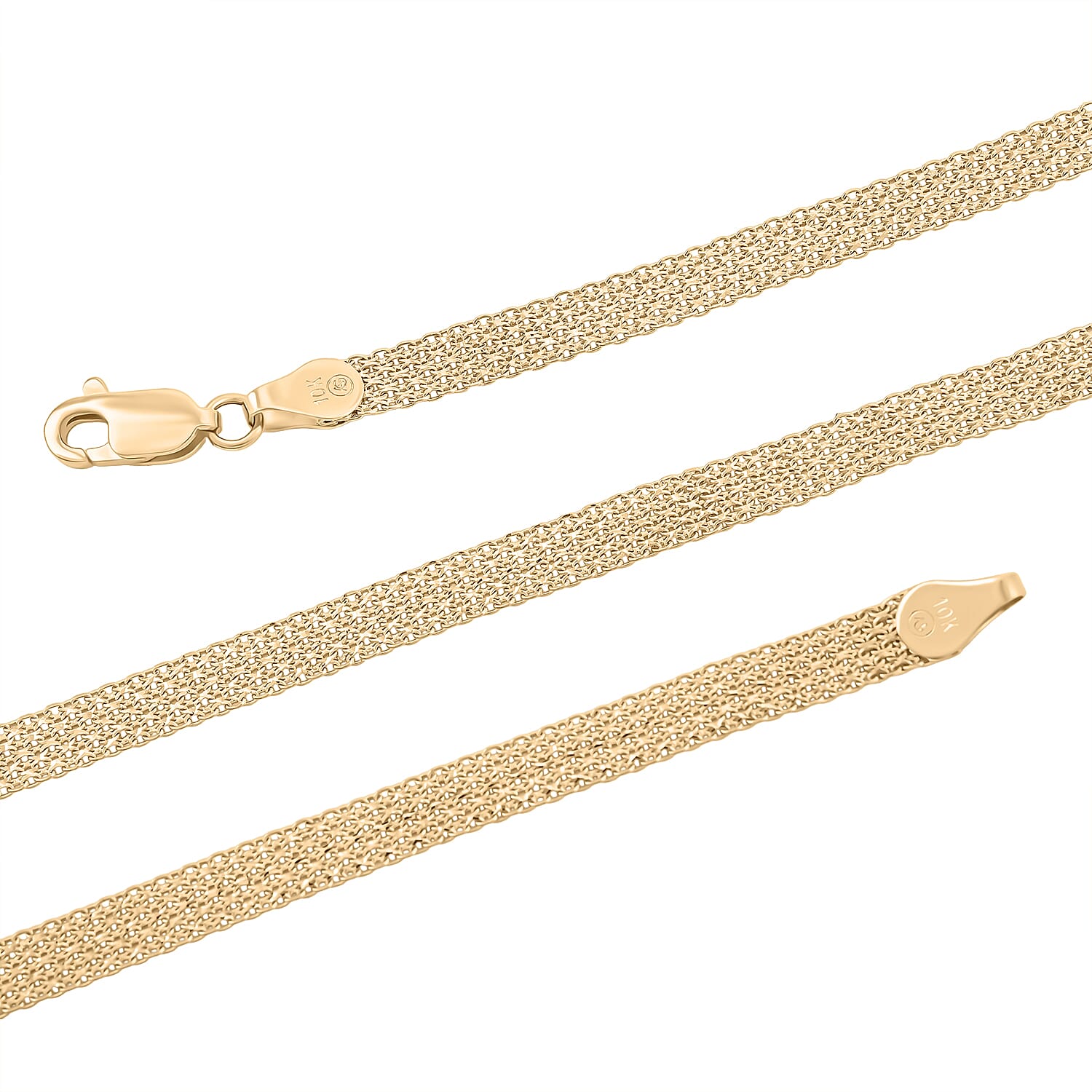  10K Yellow Gold 4.4mm Bismark Necklace 18 Inches 5.64 Grams
