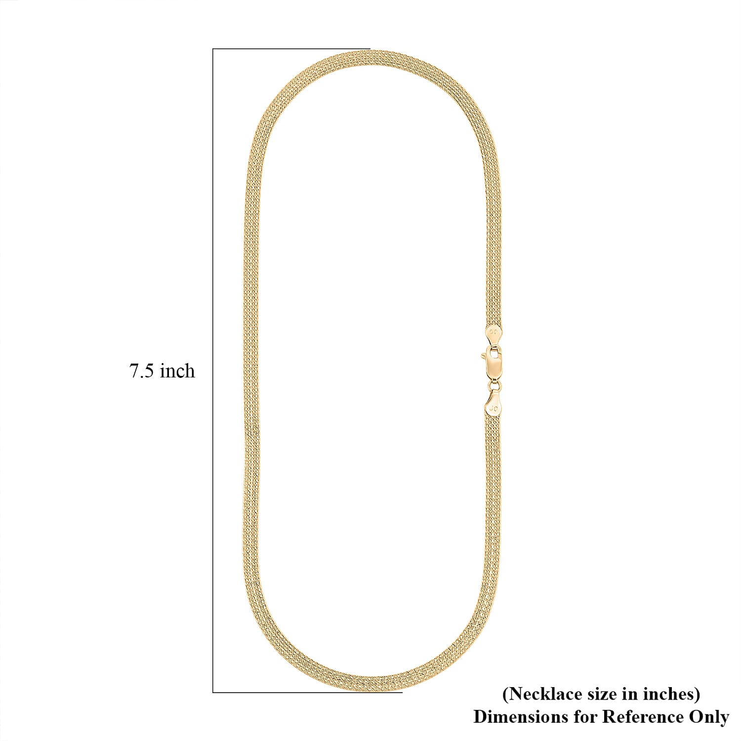  10K Yellow Gold 4.4mm Bismark Necklace 18 Inches 5.64 Grams