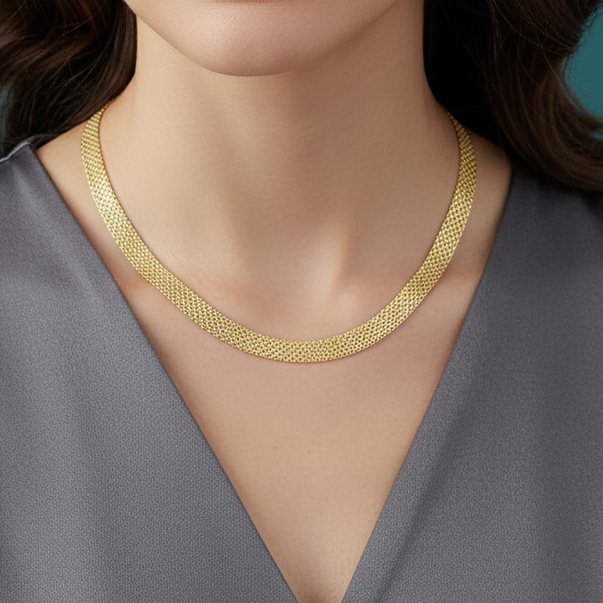 Doorbuster 10K Yellow Gold 4.4mm Bismark Necklace 20 Inches 6.13 Grams image number 2