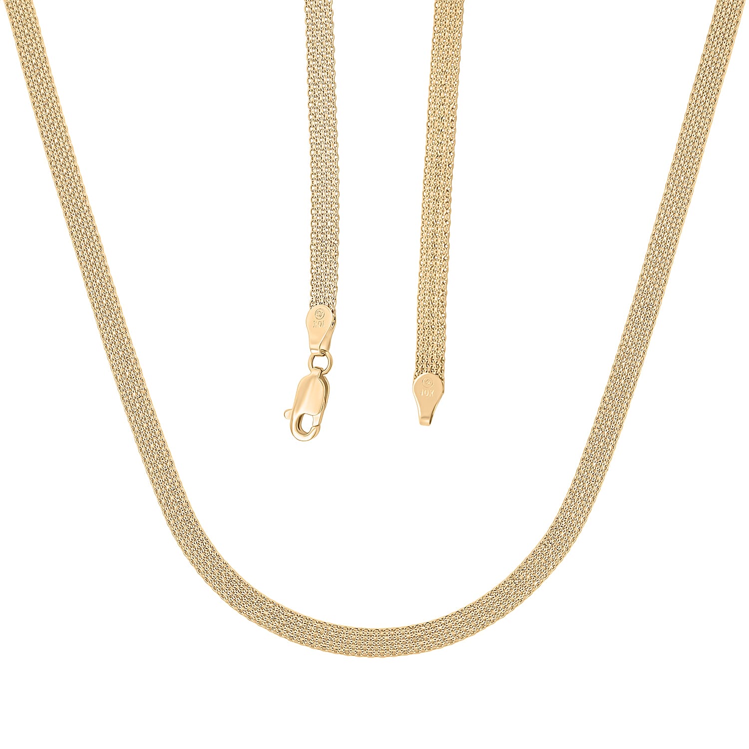  10K Yellow Gold 4.4mm Bismark Necklace 20 Inches 6.13 Grams