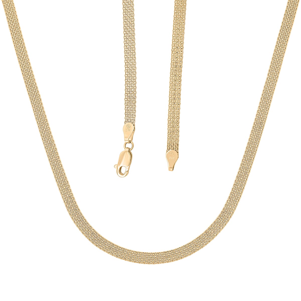 Doorbuster 10K Yellow Gold 4.4mm Bismark Necklace 20 Inches 6.13 Grams image number 4
