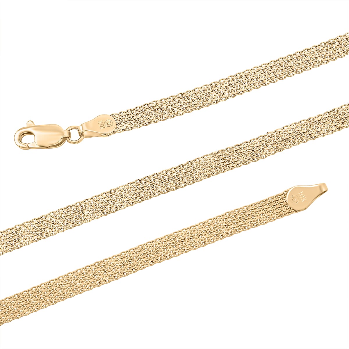 Doorbuster 10K Yellow Gold 4.4mm Bismark Necklace 20 Inches 6.13 Grams image number 5